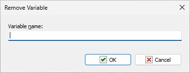 VariablesRemove